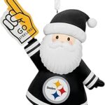 Hallmark NFL Pittsburgh Steelers Santa Fan Christmas Ornament, Gifts for Sports Fans