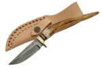 SANZ Damascus Drop Point Hunting Knife